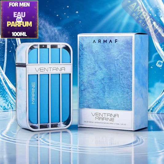 ARMAF Ventana Marine Eau de Parfum 100ml For Men – Fresh Citrus Marine Aromatic Fragrance with Tea & Woods Armaf Ambient Beauty