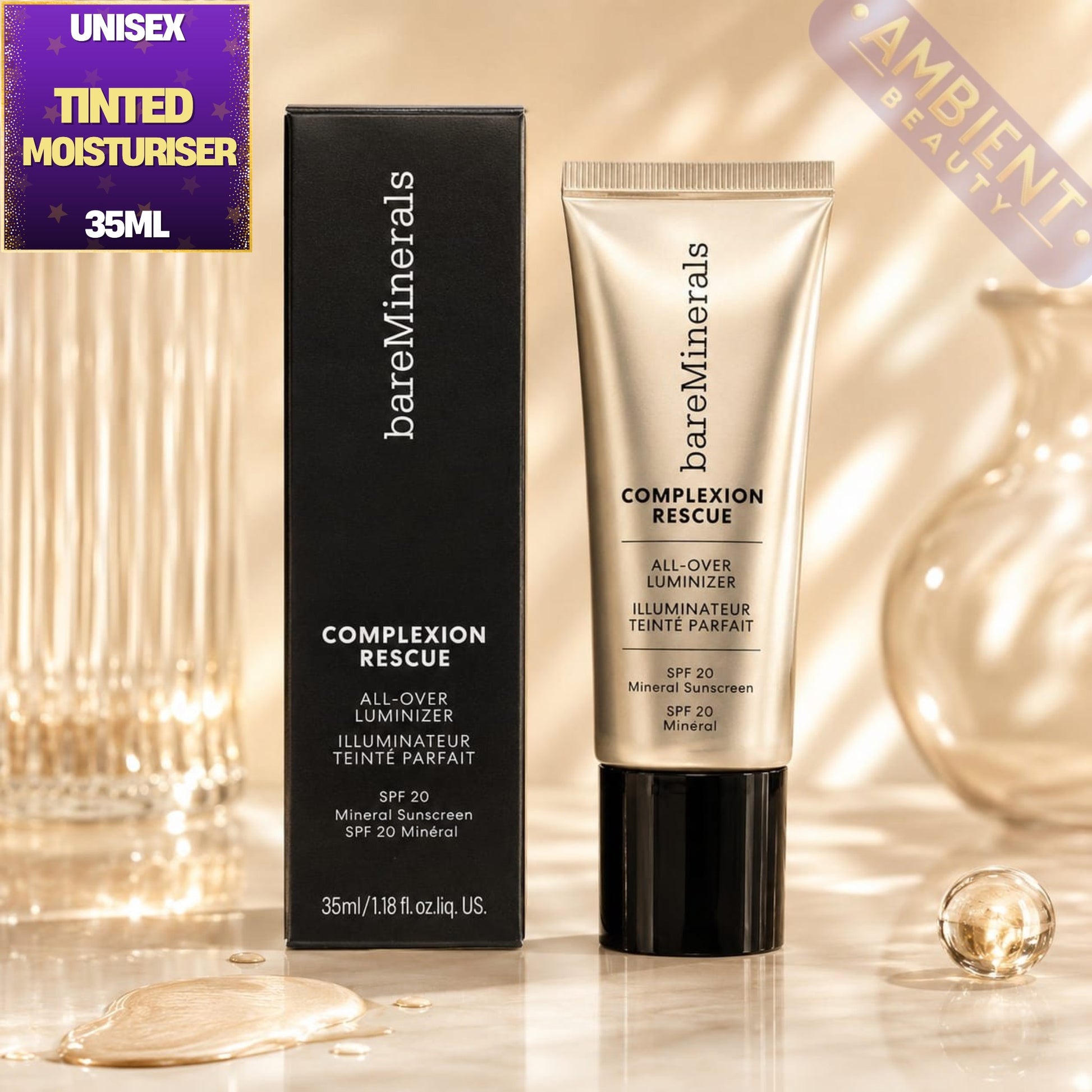 BareMinerals Complexion Rescue All Over Luminizer Tinted Moisturiser SPF20 35ml - 05 Copper Rose For Men & Women