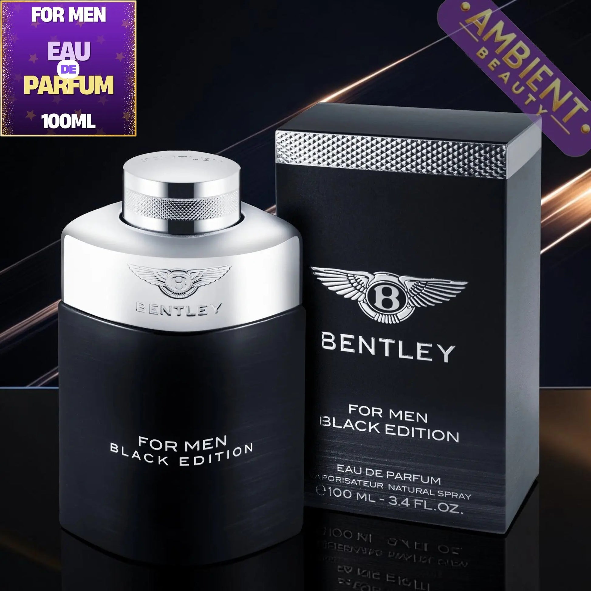 Bentley For Men Black Edition Eau de Parfum Bottle