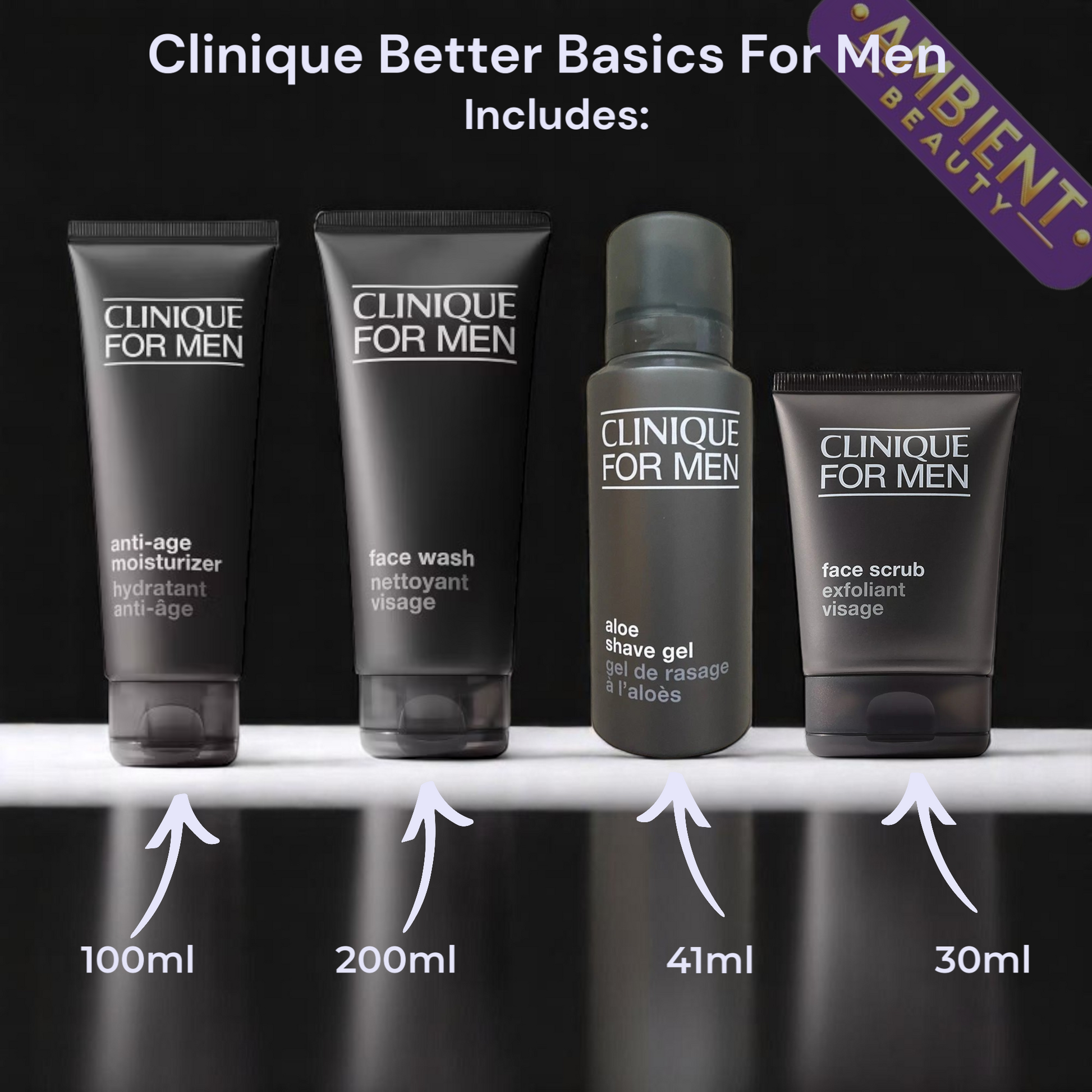 CLINIQUE Better Basics For Men 4-piece Limited Edition Gift Set Clinique Ambient Beauty