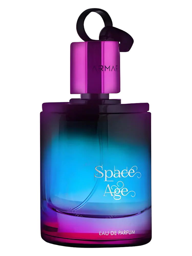 Armaf Space Age perfume bottle with a gradient design on a white background