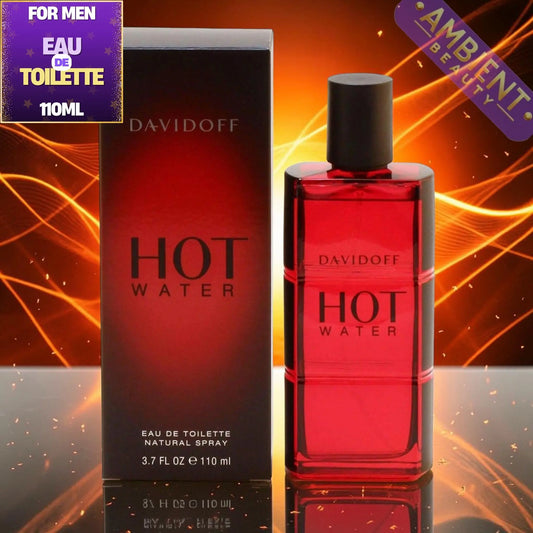 DAVIDOFF Hot Water Eau de Toilette 110ml For Men – Warm Spicy Aromatic Fragrance with Basil, Patchouli & Benzoin Davidoff Ambient Beauty