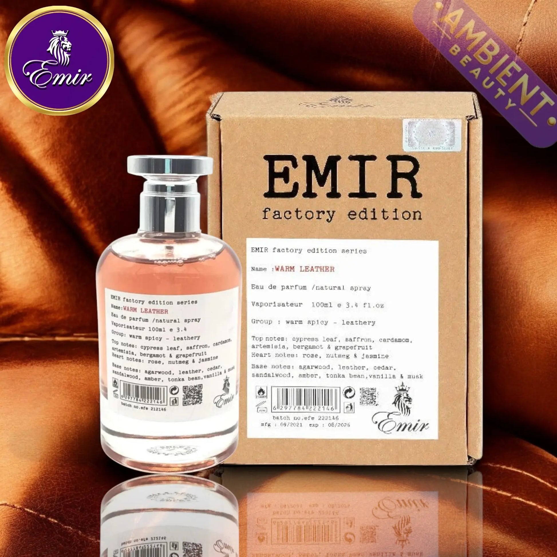 EMIR Factory Edition Warm Leather Eau De Parfum 100ml by Paris Corner Paris Corner Ambient Beauty