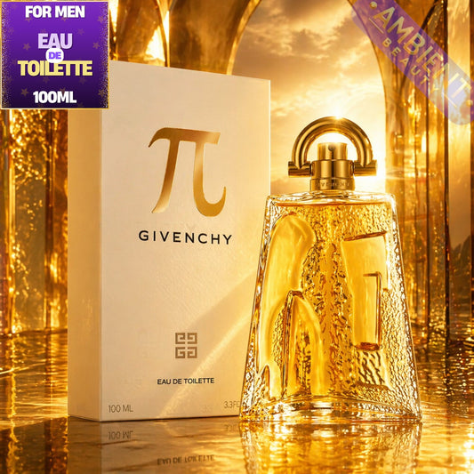 Givenchy perfume bottle and packaging with a gold and white color scheme.