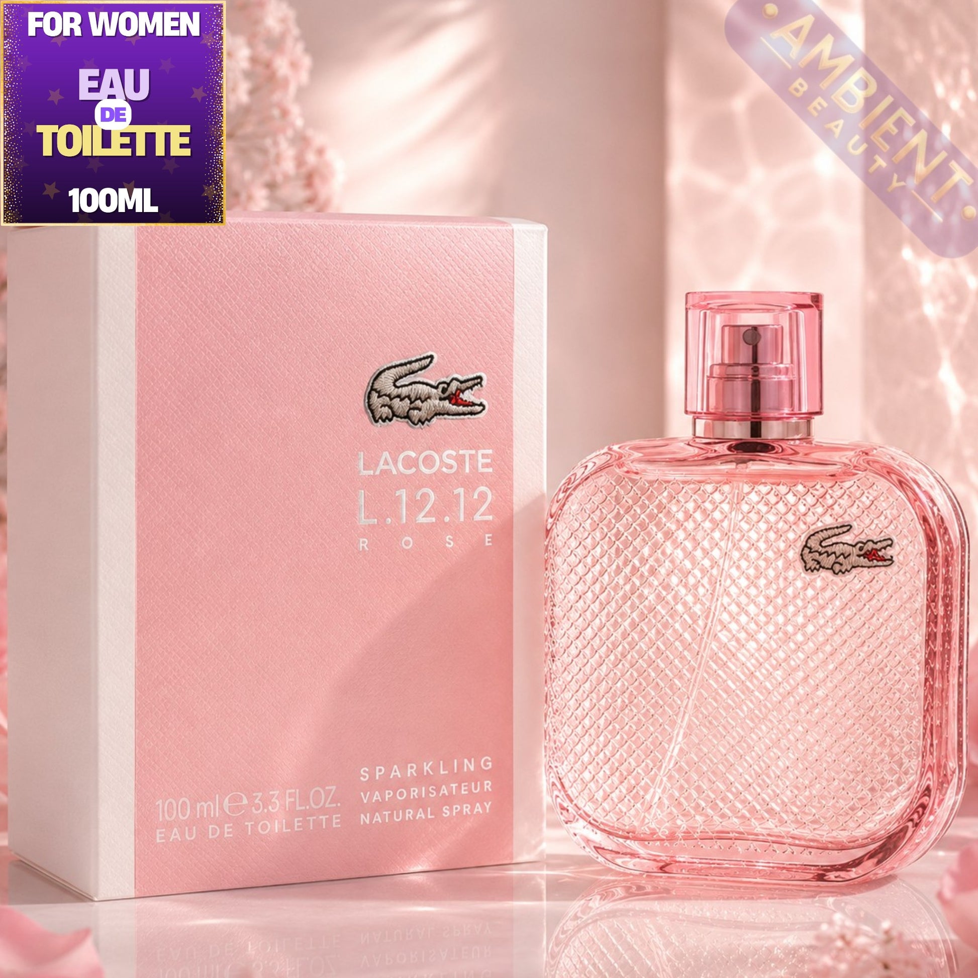 Lacoste Eau de Lacoste L.12.12 Rose Sparkling Eau de Toilette Bottle