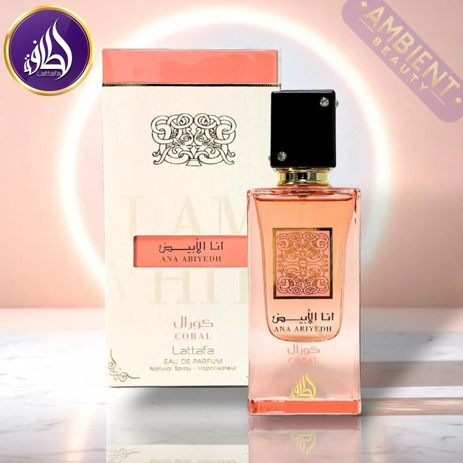LATTAFA Ana Abiyedh Coral Eau De Parfum 60ml Lattafa Ambient Beauty