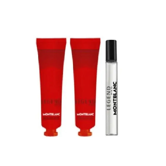 MONTBLANC Legend Red Eau De Parfum  7.5ml + Face Cream 30ml + Cleansing Gel 30ml Grooming Kit MontblancAmbient Beauty