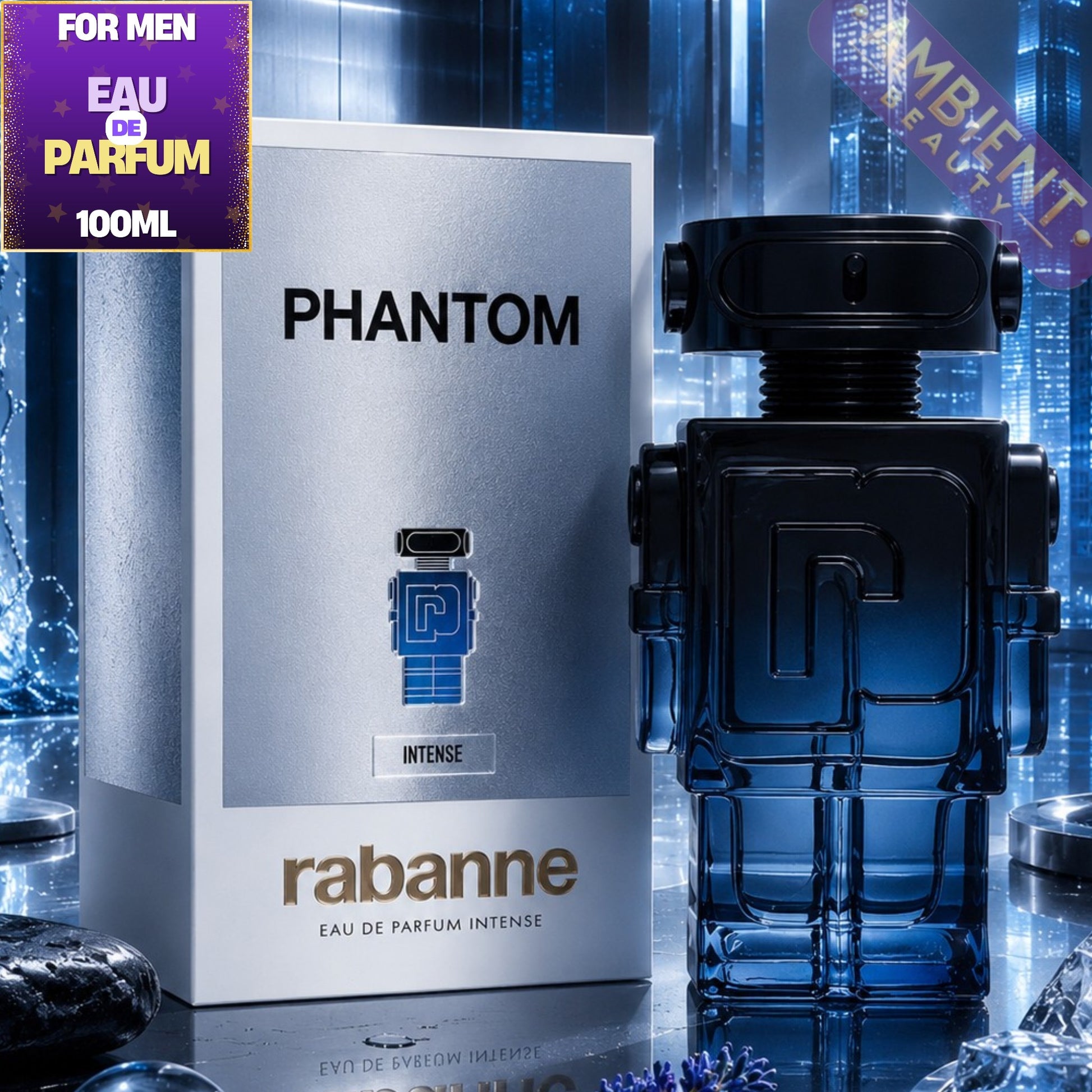 Paco Rabanne Phantom Intense Eau de Parfum Bottle