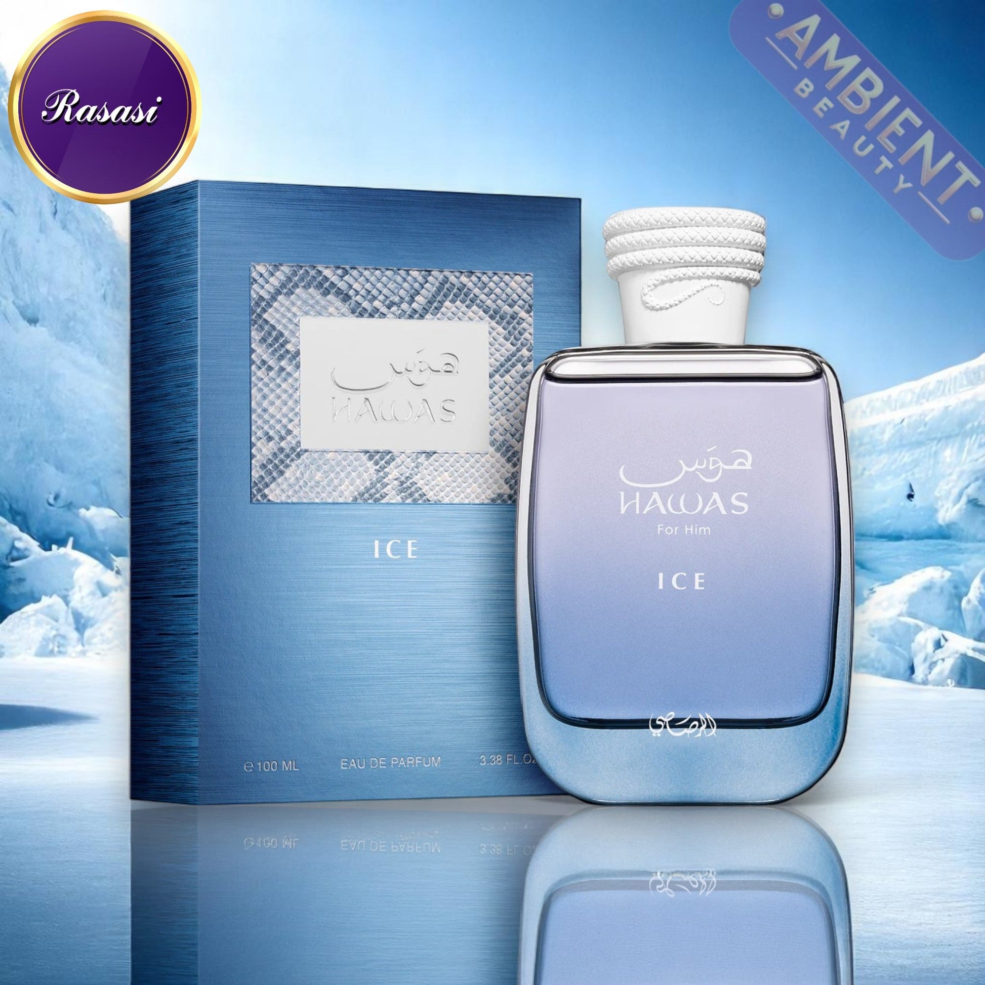 RASASI Hawas Ice For Him Eau De Parfum 100ml Rasasi Ambient Beauty