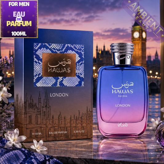 RASASI Hawas London Eau De Parfum 100ml For Men – Saffron Rose Amber Fragrance with Pear, Musk & Vanilla