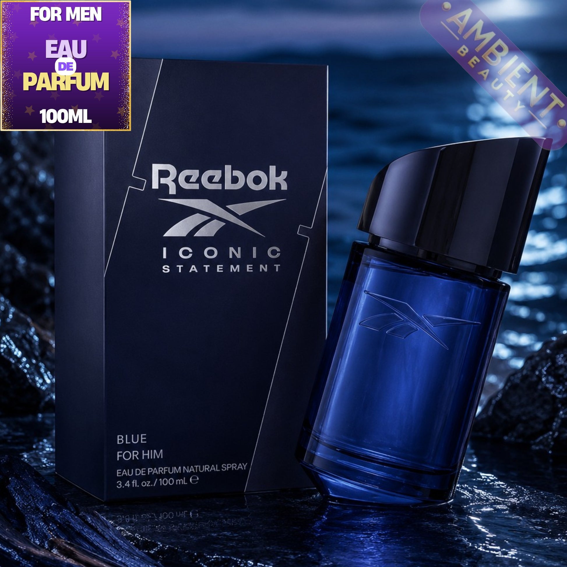 Reebok Iconic Statement Blue Eau De Parfum Bottle