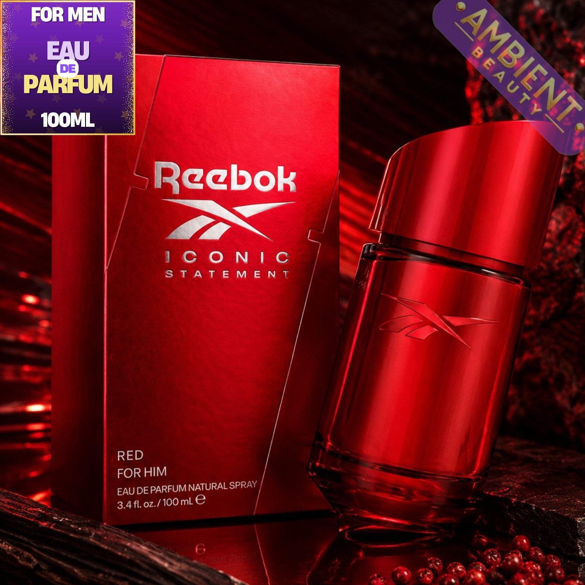 Reebok Iconic Statement Red Eau De Parfum Bottle