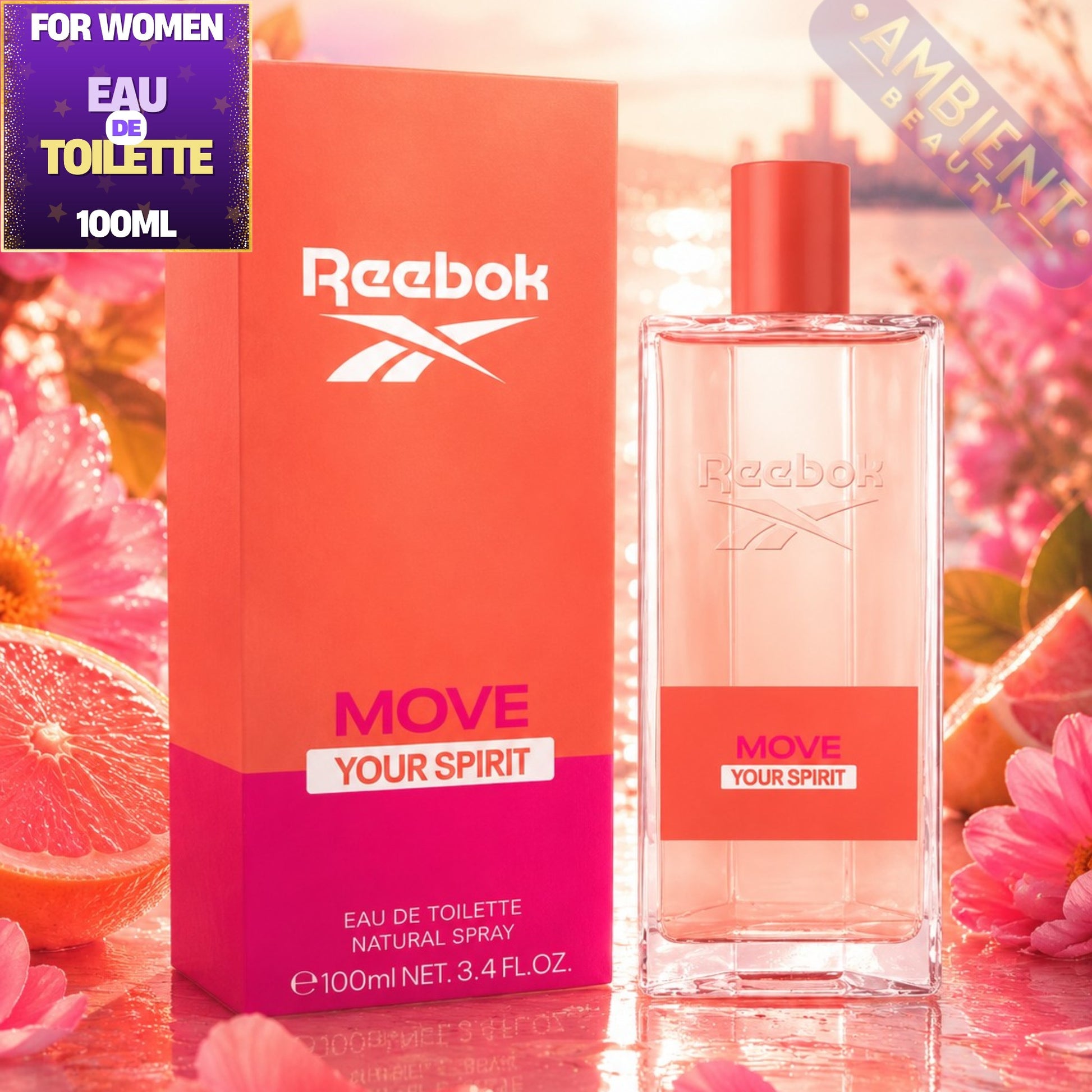 Reebok Move Your Spirit for Women Eau de Toilette Bottle