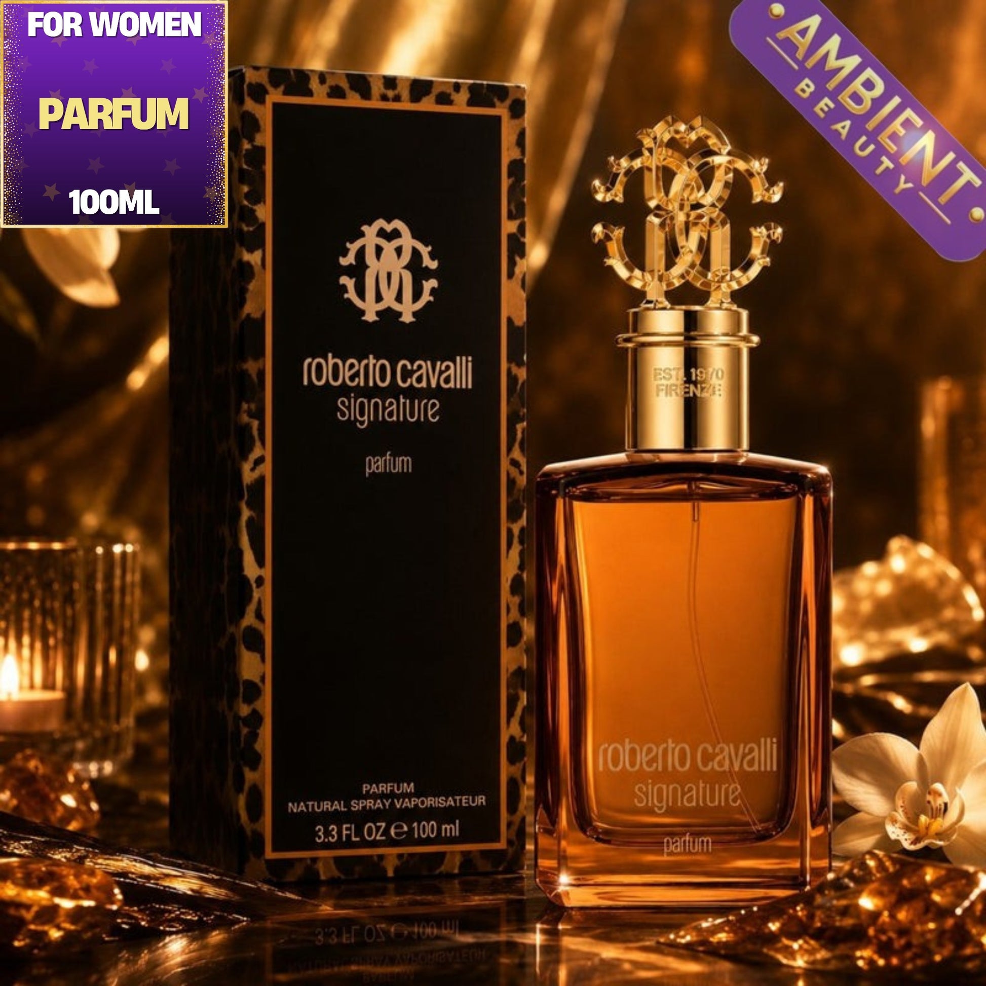 Roberto Cavalli Signature Eau De Parfum Bottle