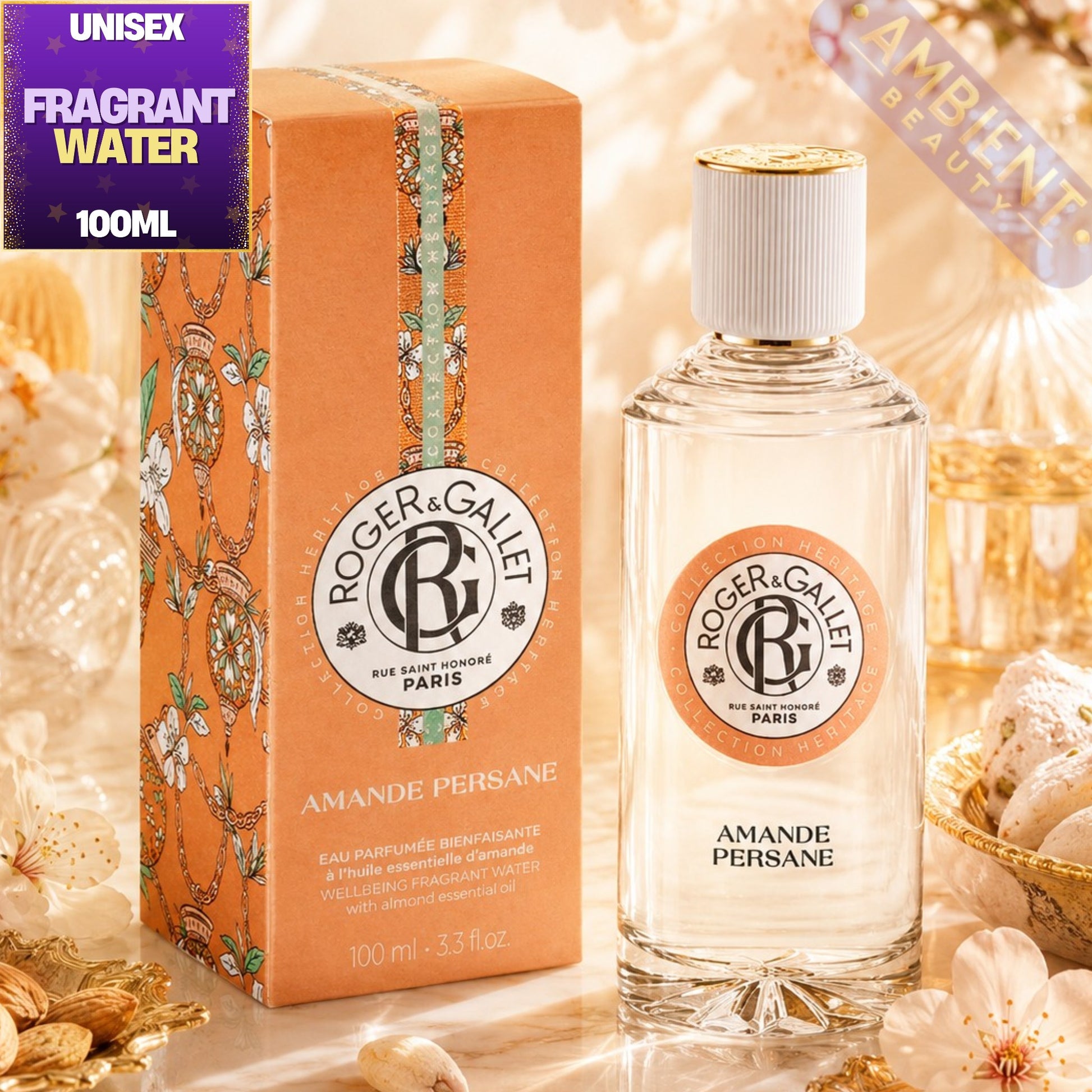 Roger & Gallet Amande Persane Wellbeing Fragrant Water Bottle