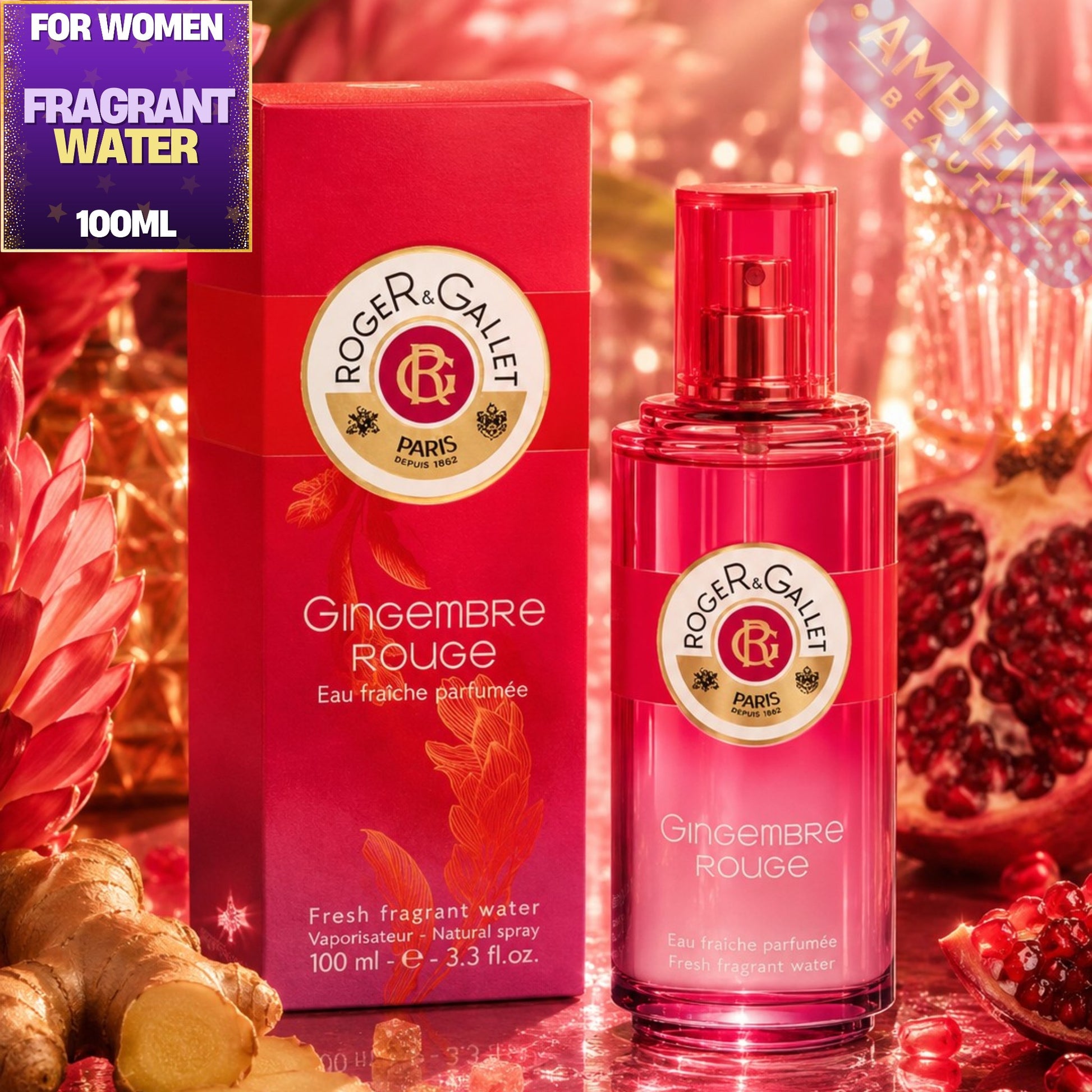 Roger & Gallet Gingembre Rouge Eau Fraiche Perfume Bottle