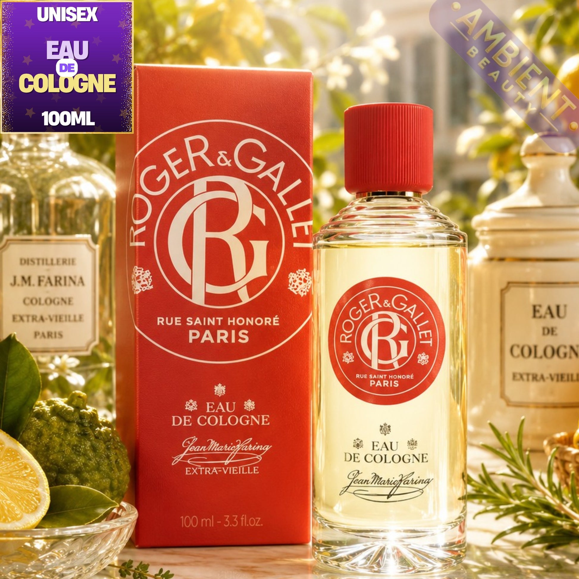Roger & Gallet Jean Marie Farina Extra Vieille Eau de Cologne Bottle