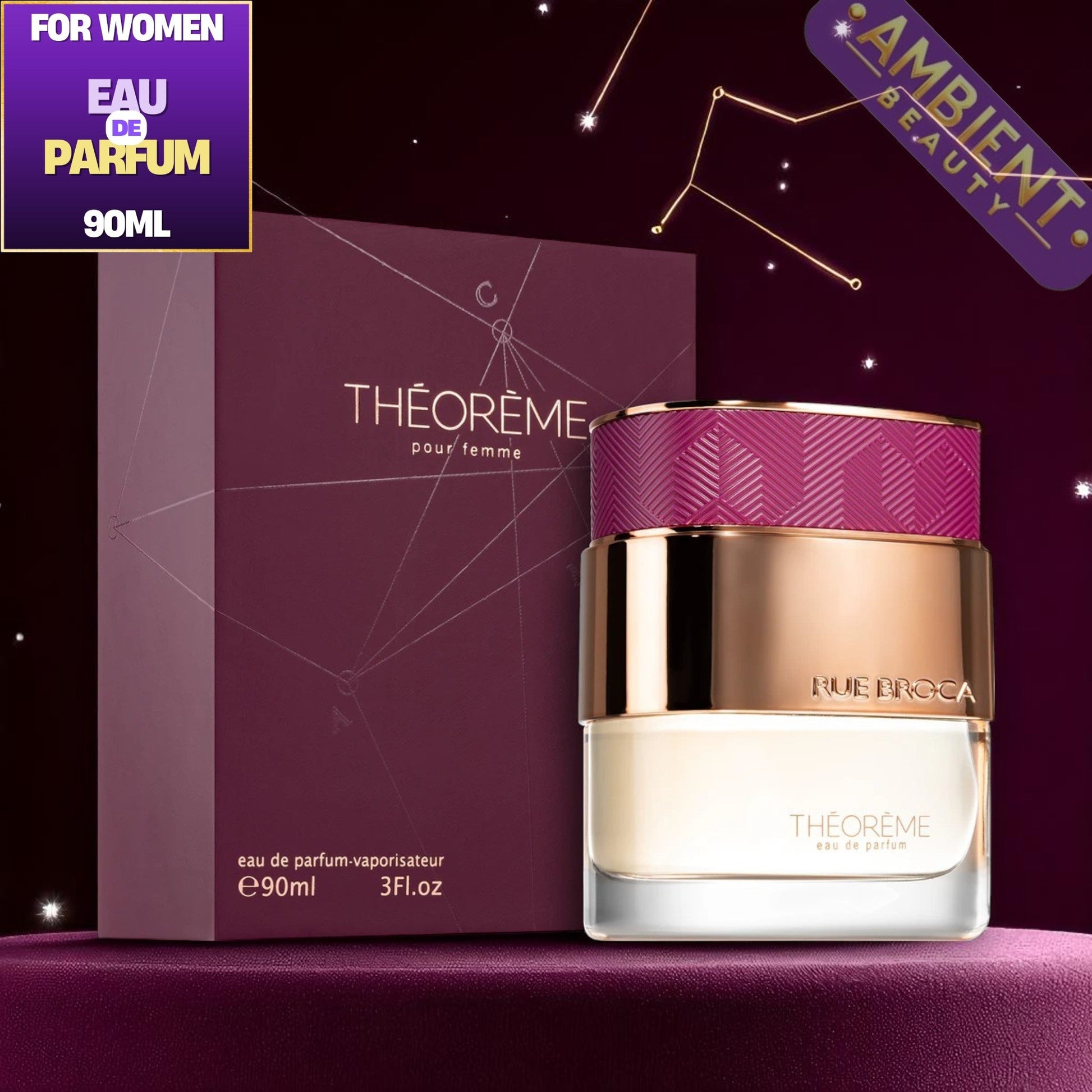 RUE BROCA Theoreme Pour Femme Eau De Parfum 90ml by Afnan Afnan Ambient Beauty