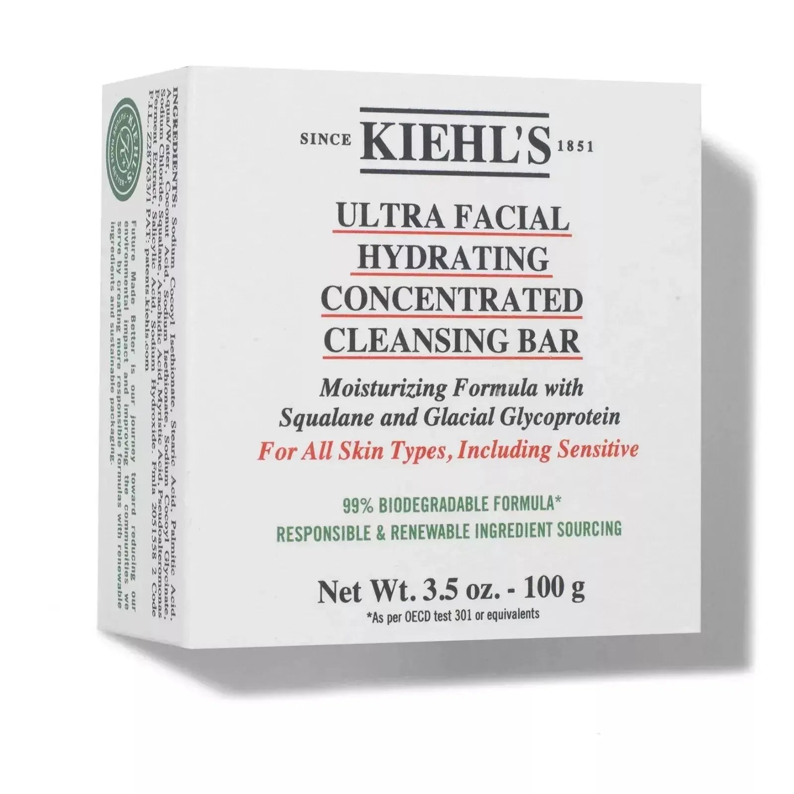 KIEHL'S Ultra Facial Hydrating Concentrated Cleansing Bar 100g Kiehl'sAmbient Beauty