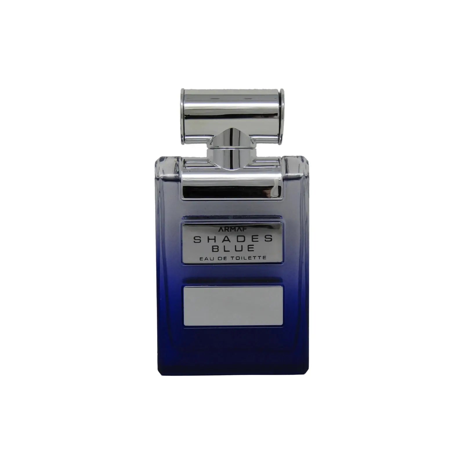 Armani Shades Blue perfume bottle on a white background