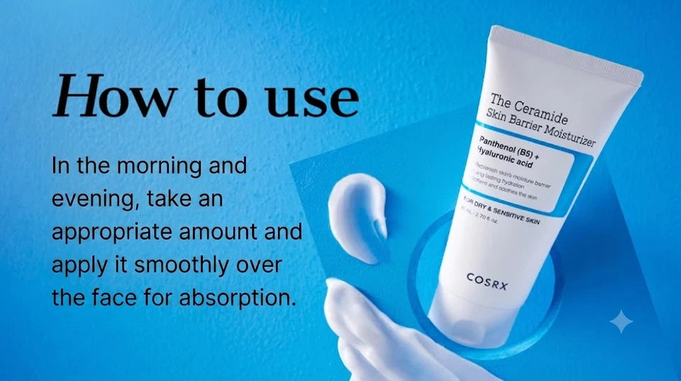 COSRX The Ceramide Skin Barrier Moisturiser 80ml For Men and Women