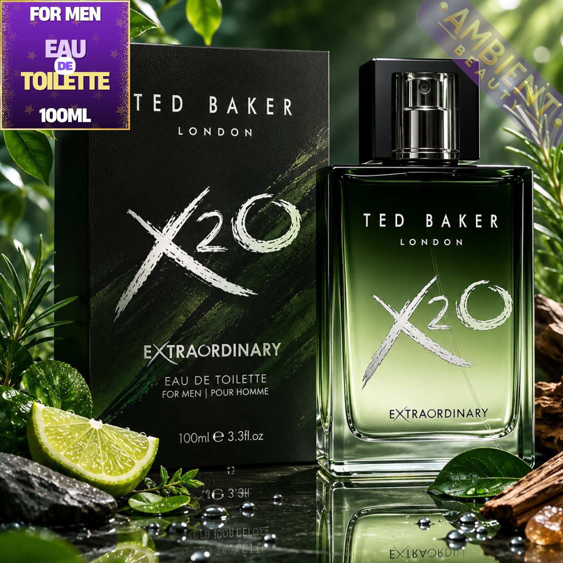Ted Baker X20 Extraordinary For Men Eau de Toilette Bottle